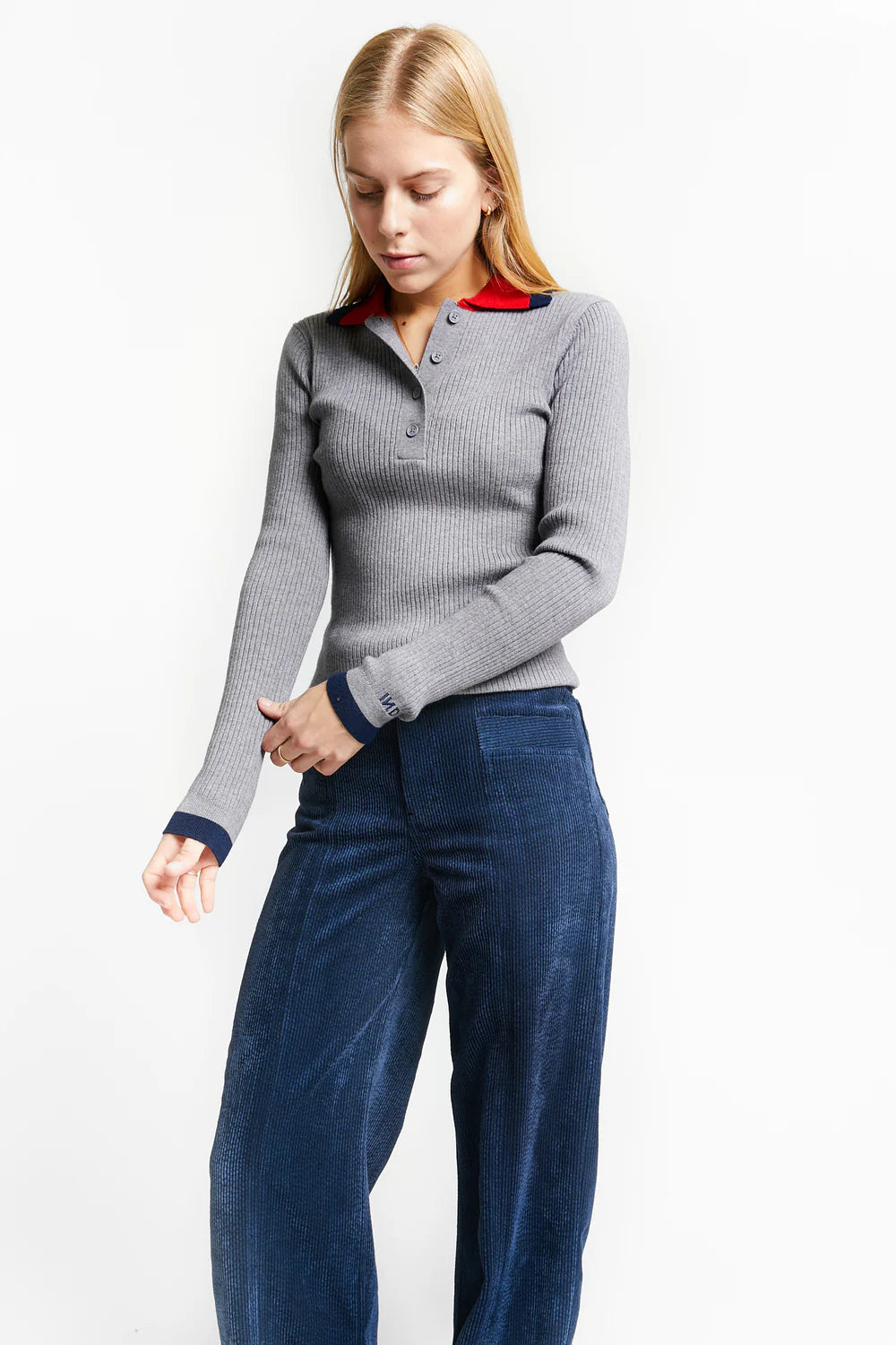 Today Polo Pullover | Grey Melange