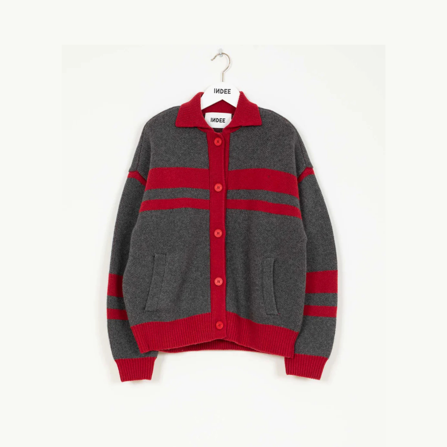 Talent Knit Cardigan | Red