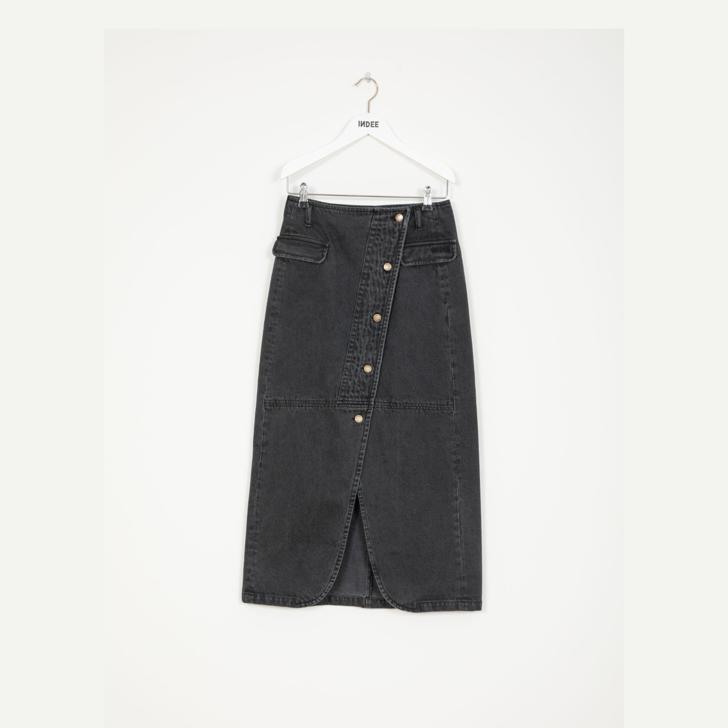 Trust Denim Skirt | Grey
