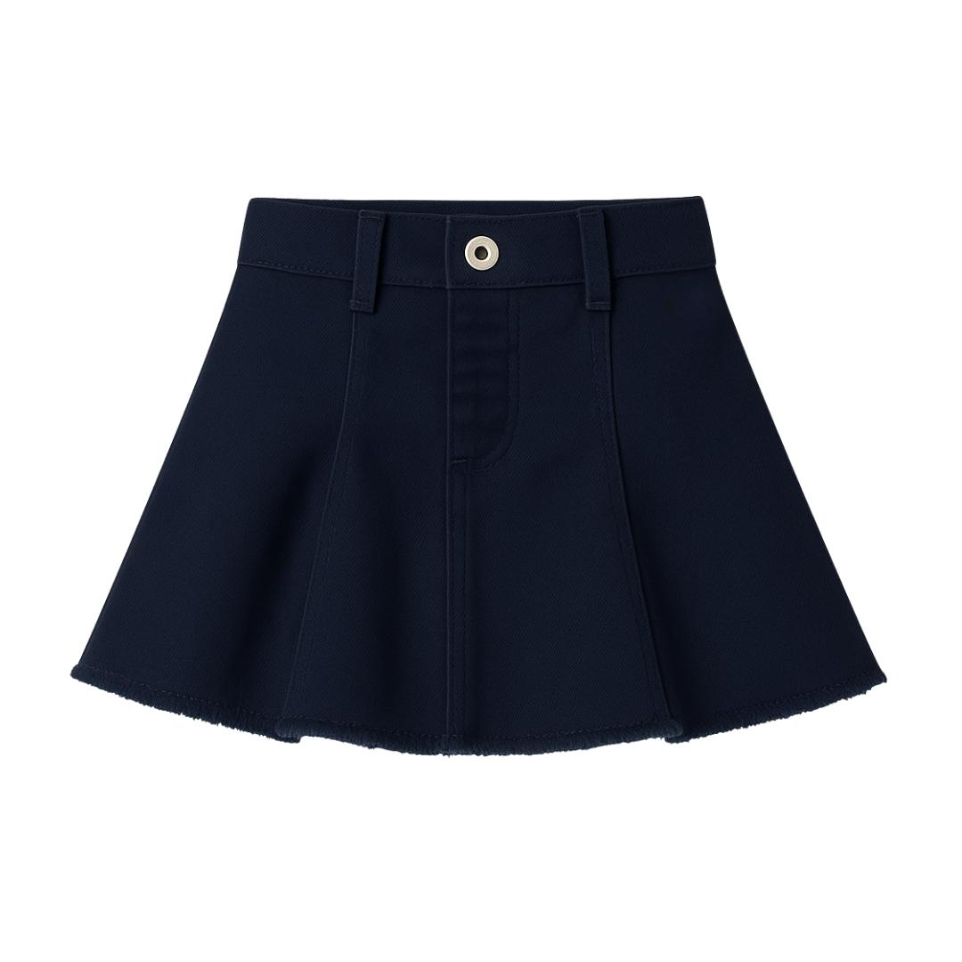 Gabardine Skirt | Navy Blue