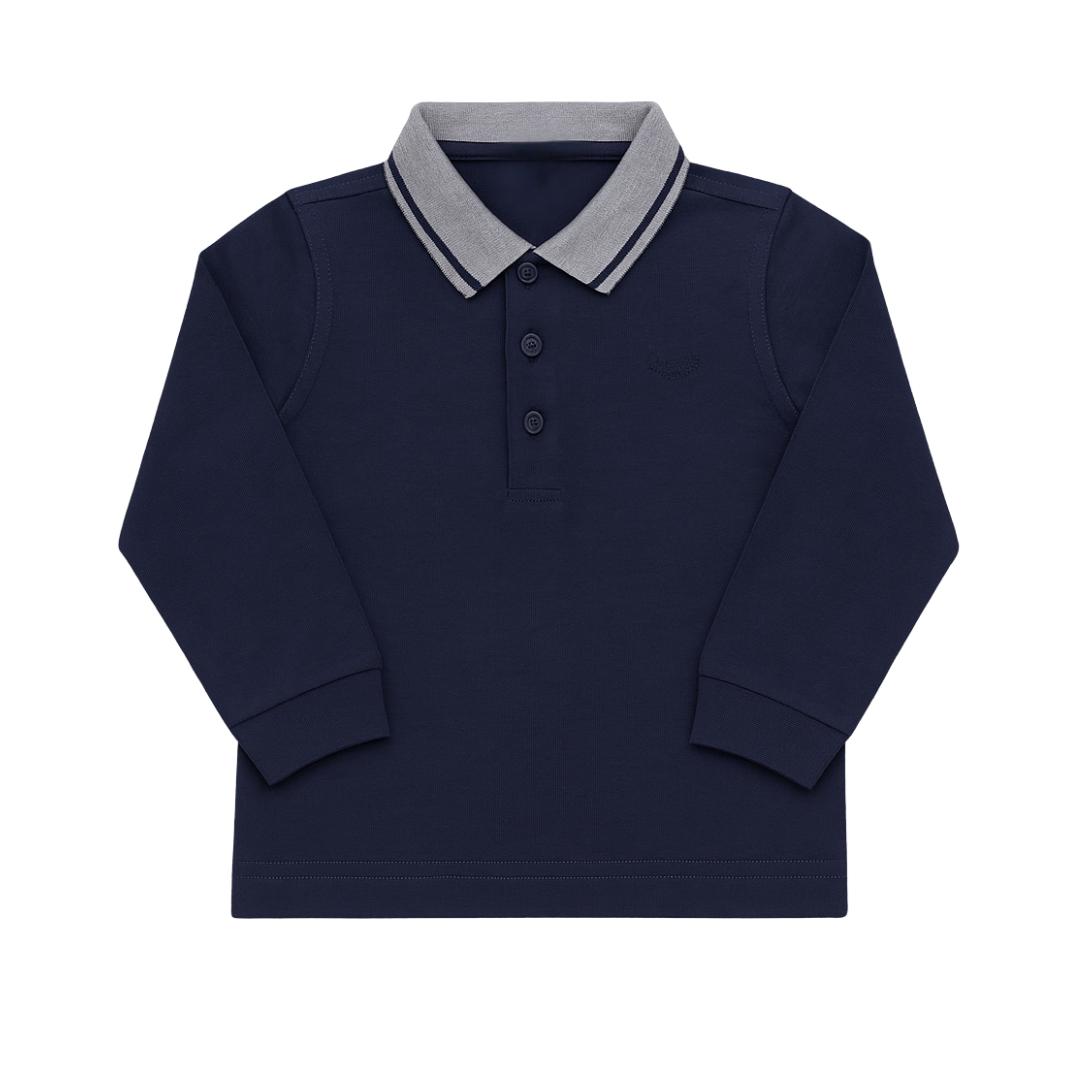 Polo Long Sleeve Shirt | Blue/Grey