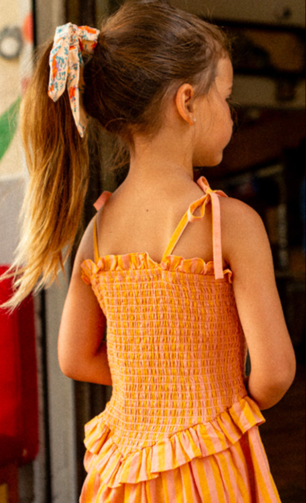 Eden Stripe Dress | Orange