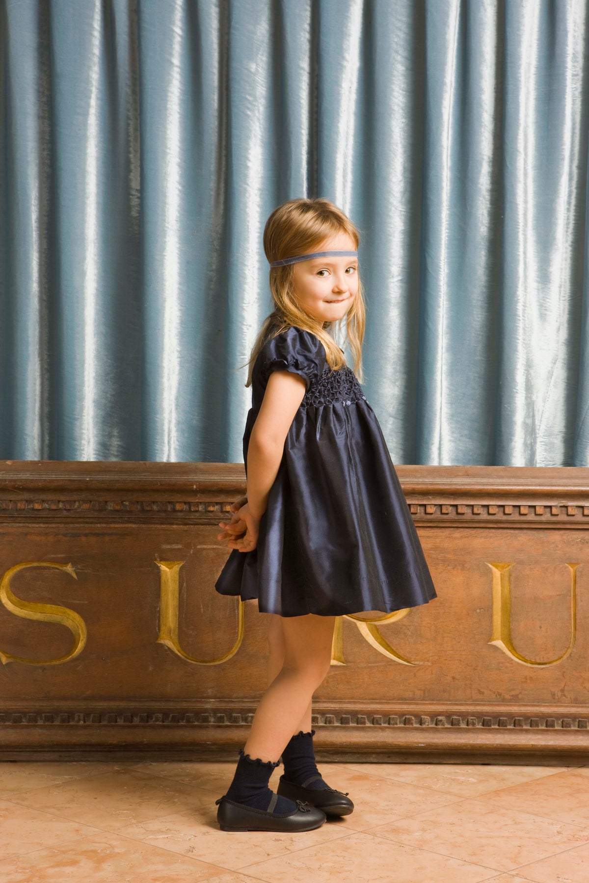 Ca'Dario Silk Dress | Shantung Blue