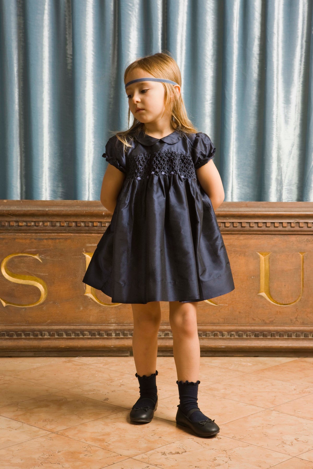Ca'Dario Silk Dress | Shantung Blue