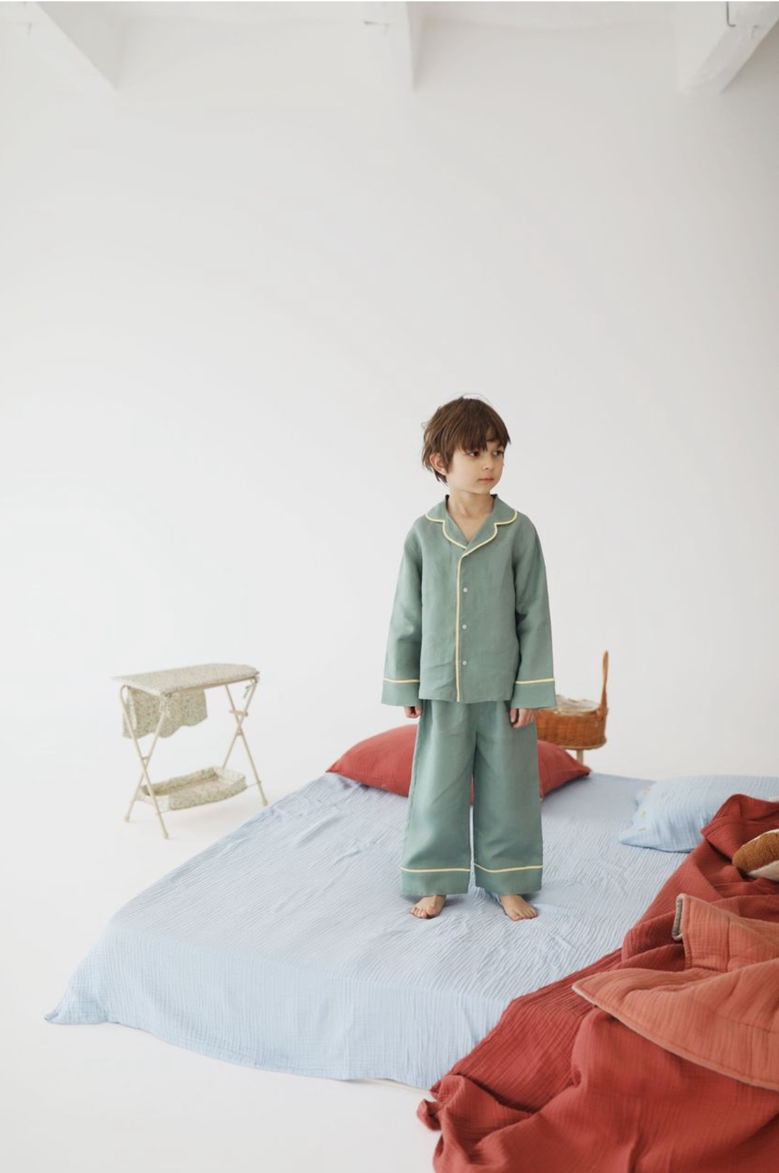 Olive Linen Pajamas