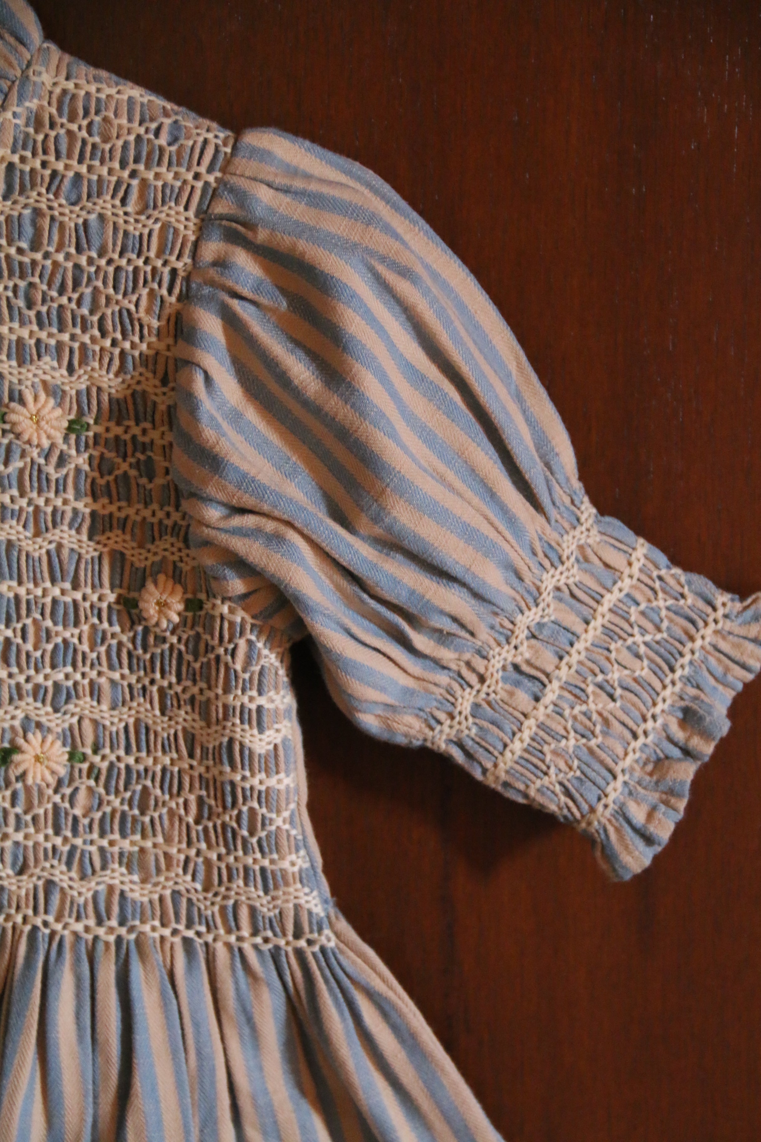 Handsmock Blouse | Blue Transat Stripe