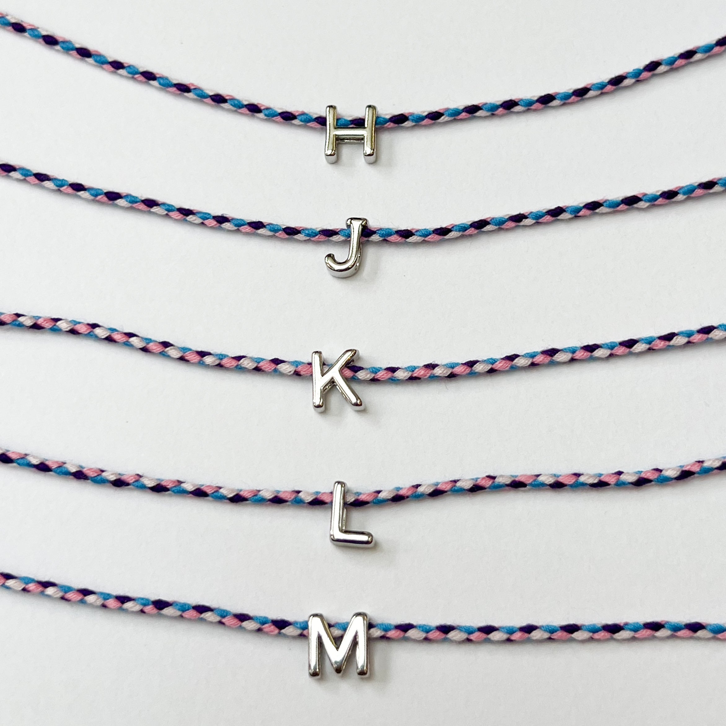 Braided Initial Necklace | Silver