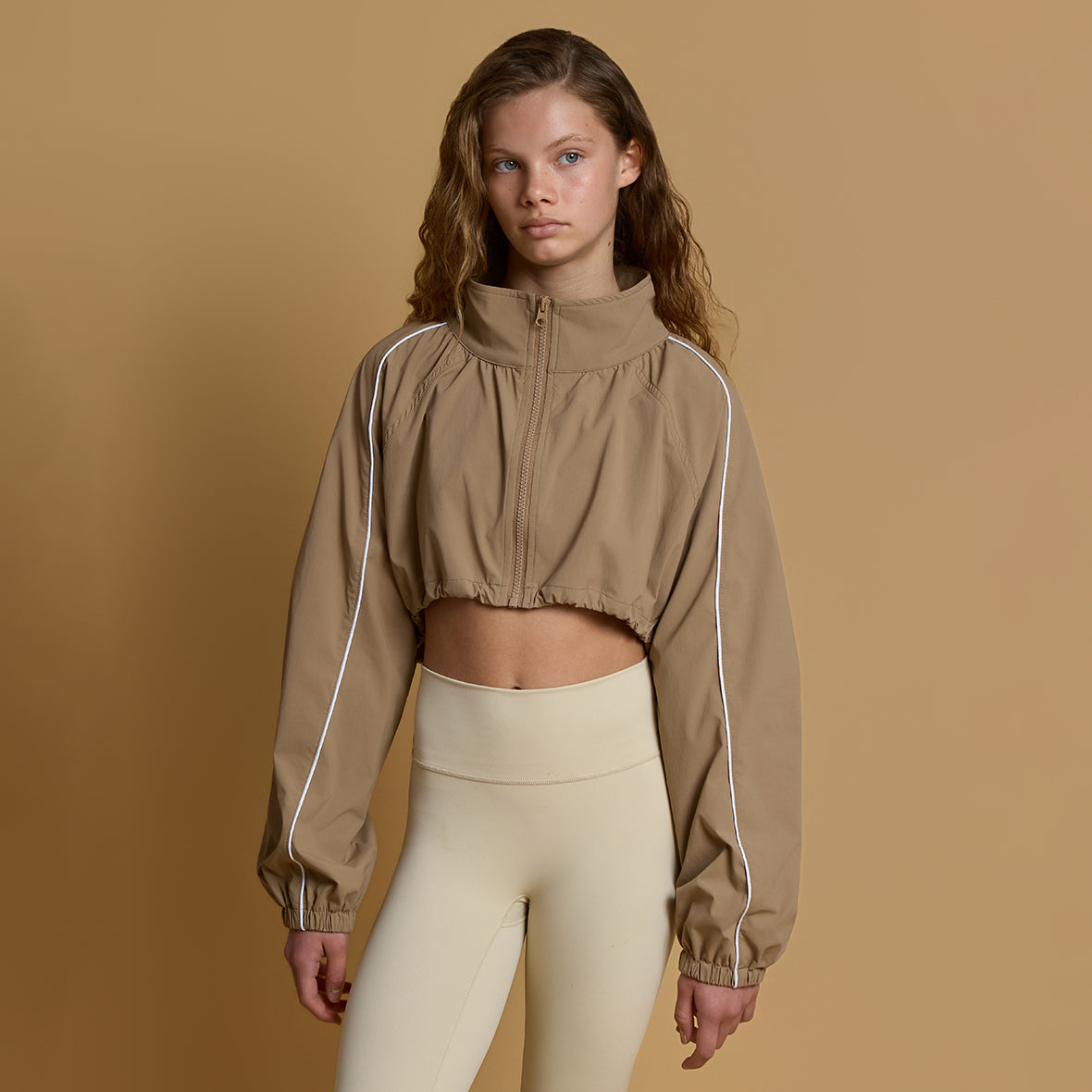Cropped Windbreaker | Mocha