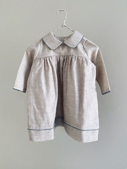 Baby Anna Dress - Birch Blue