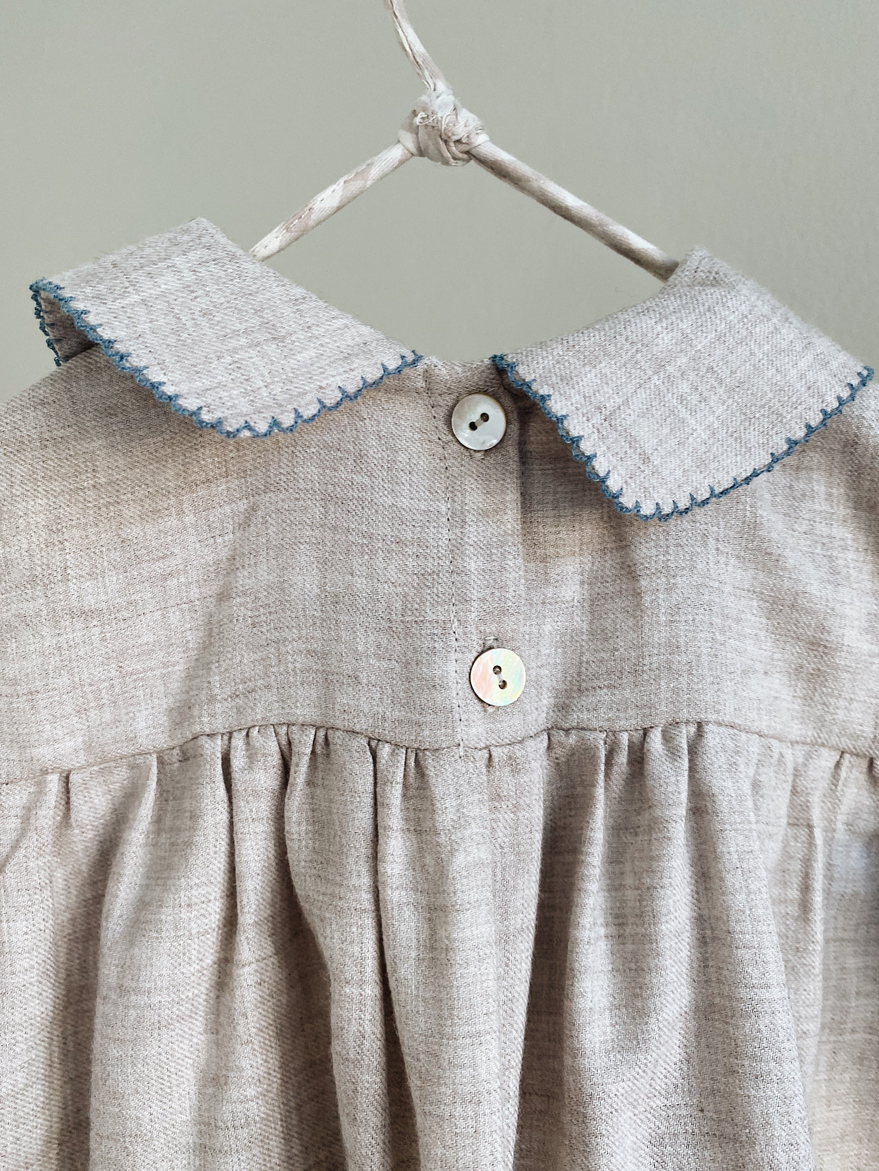 Baby Anna Dress - Birch Blue