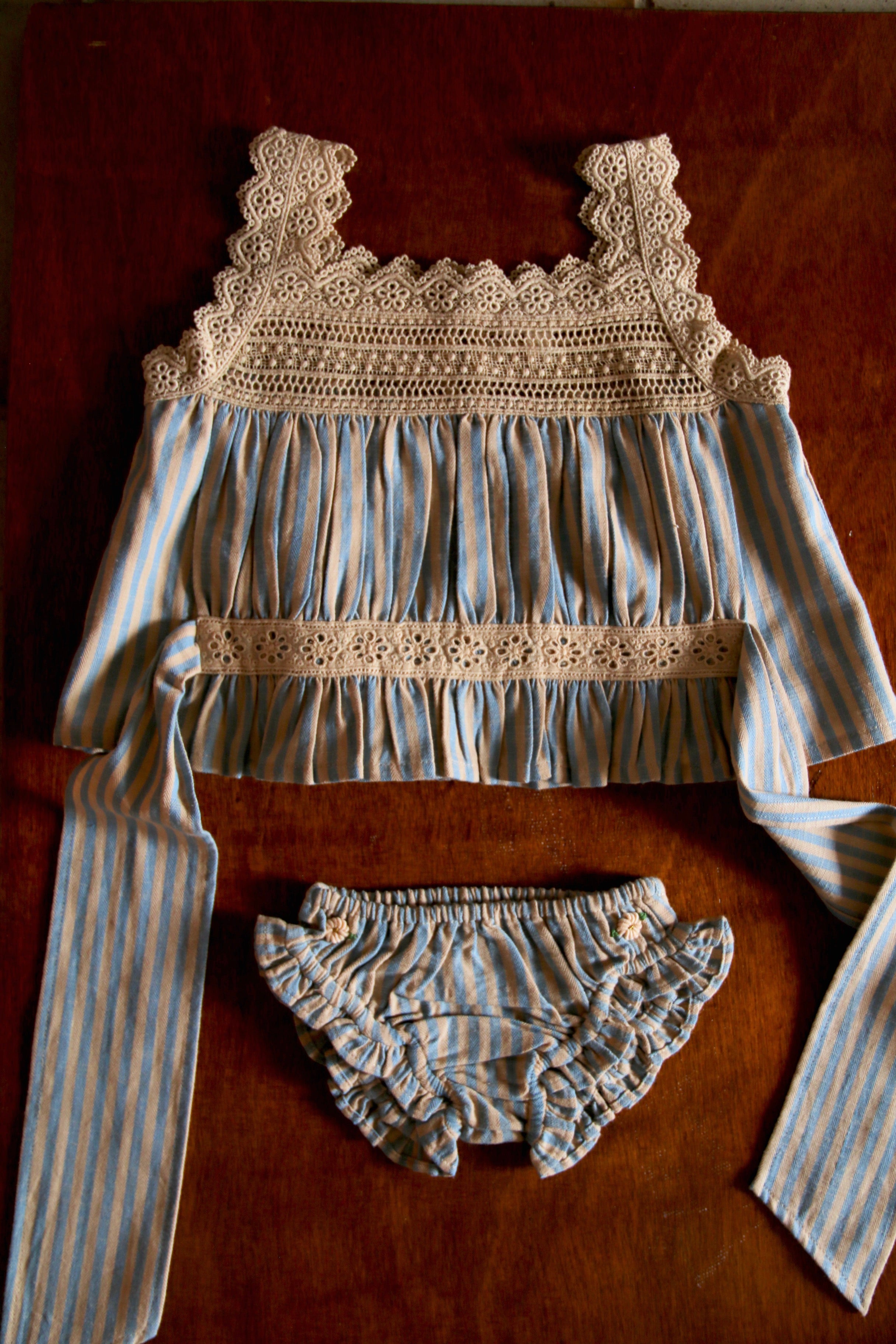 Two Piece Set | Blue Transat Stripe