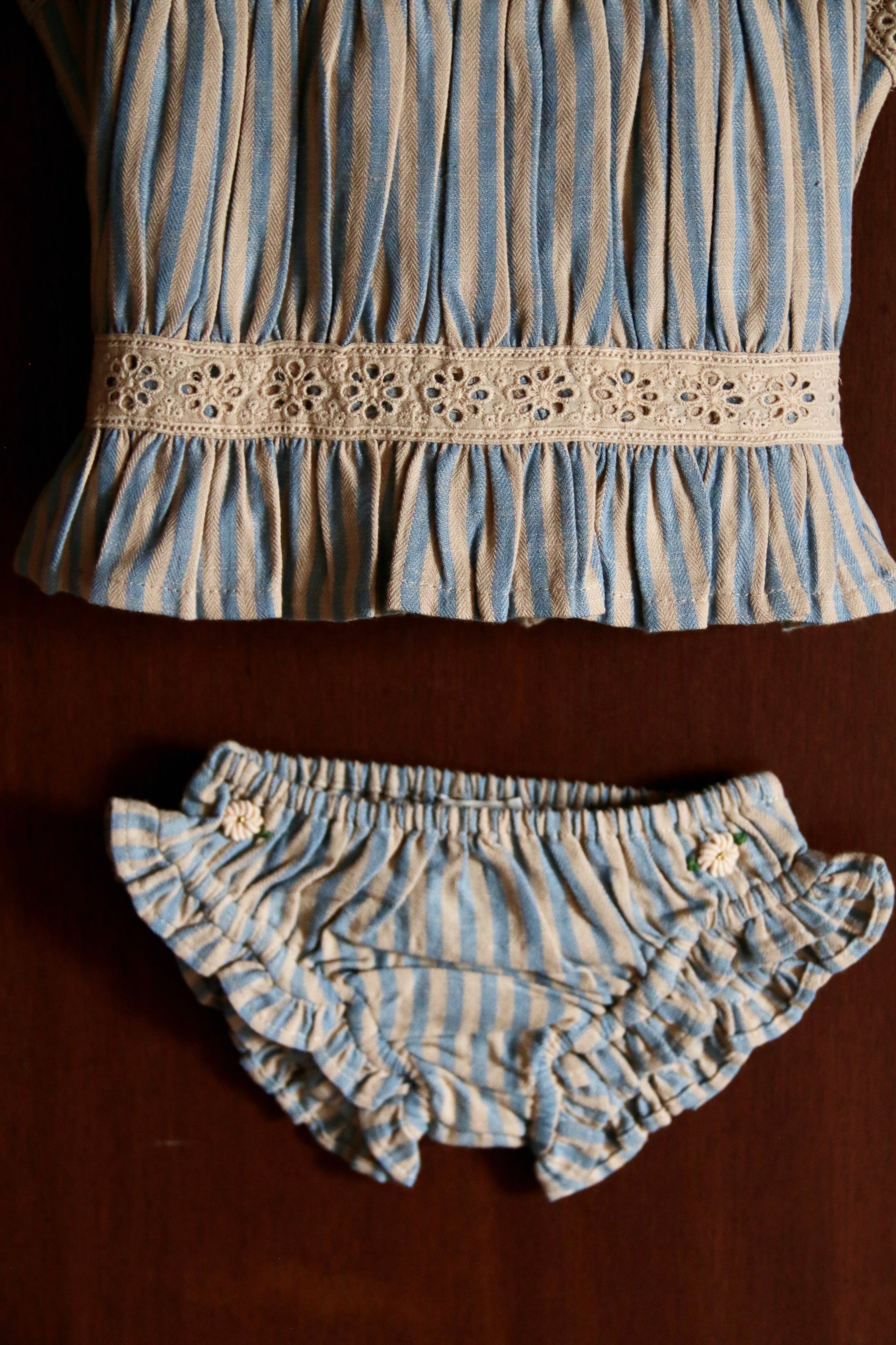Two Piece Set | Blue Transat Stripe