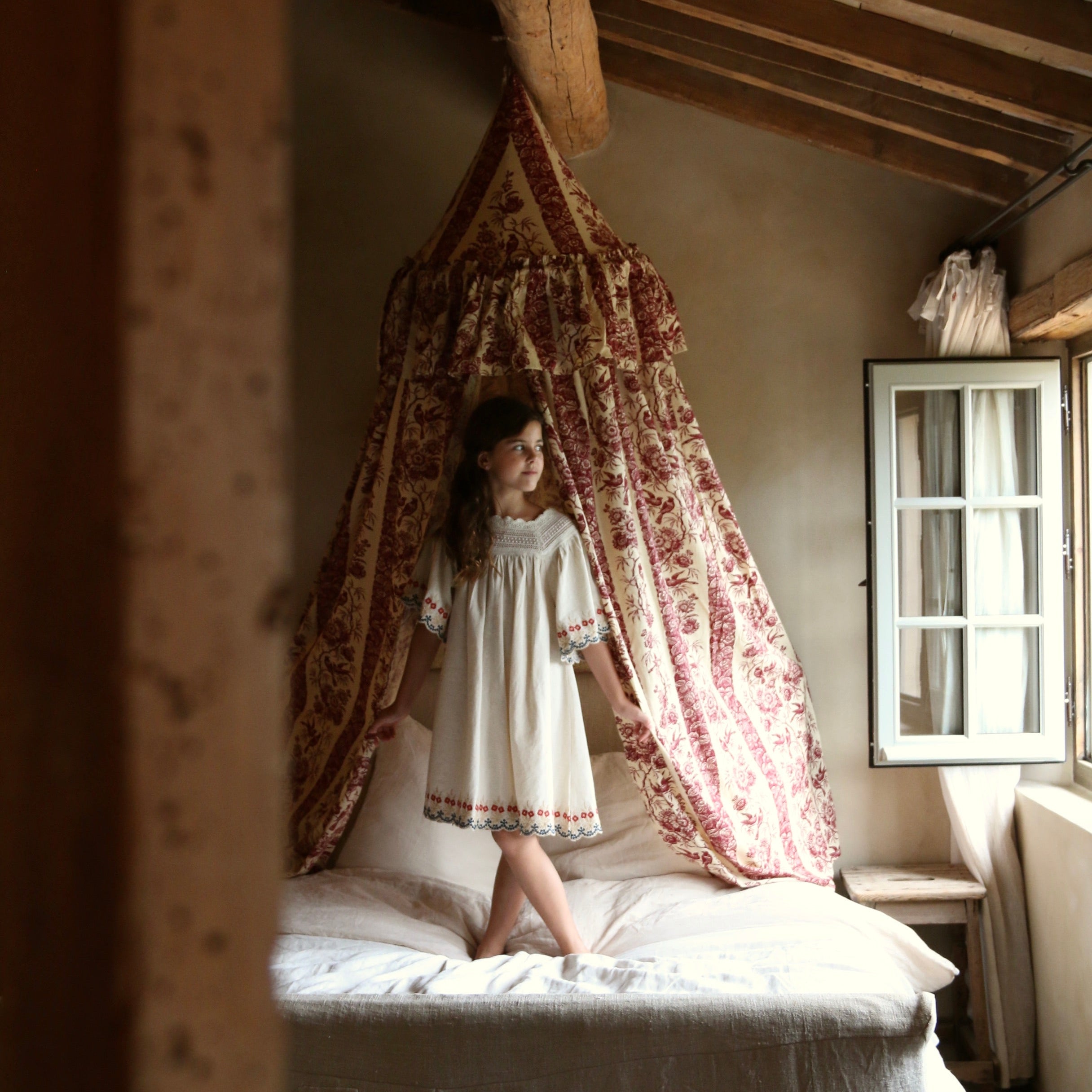 Embroidered Dress | Natural Cotton Flex