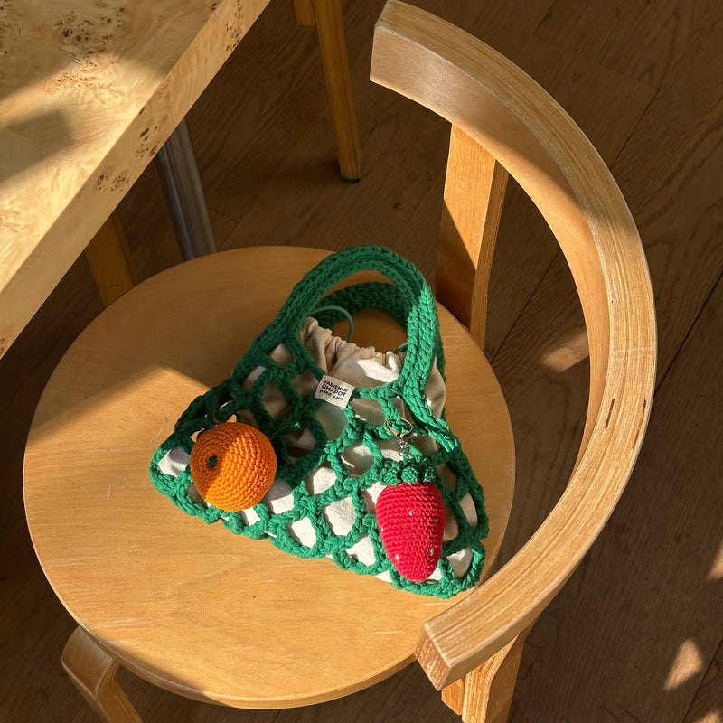 Crochet Bag Charm | Strawberry