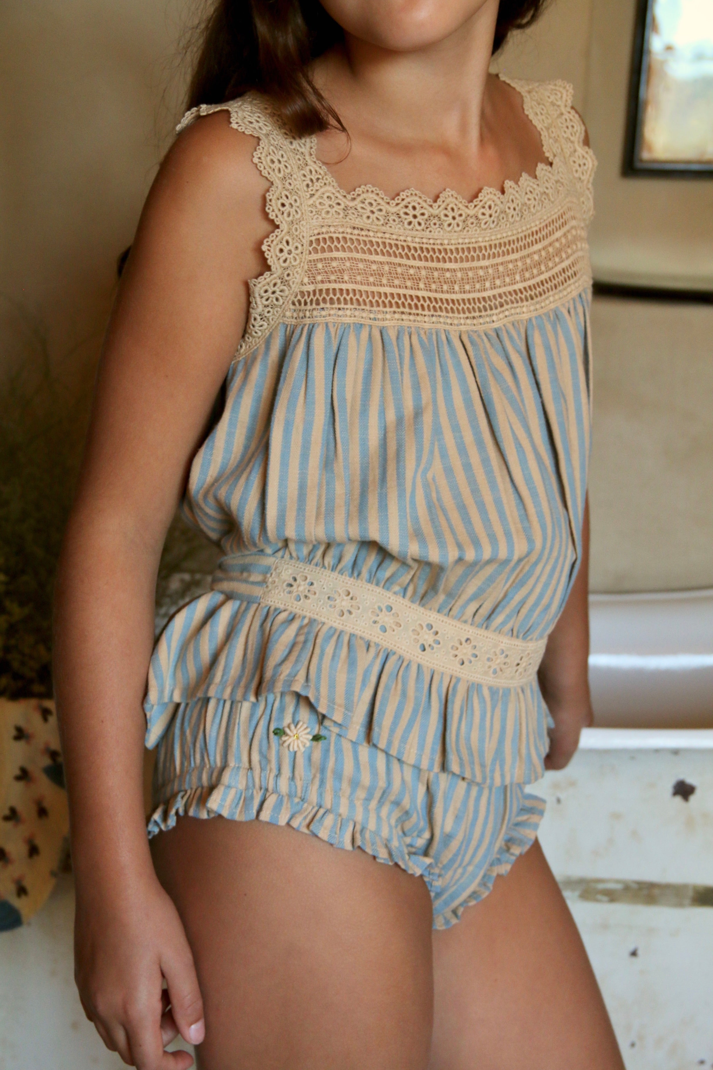 Two Piece Set | Blue Transat Stripe