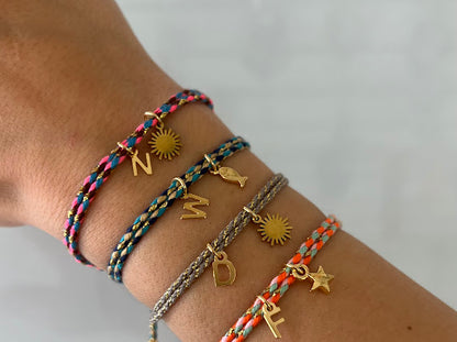 Braided Bracelets | Initial + Charm