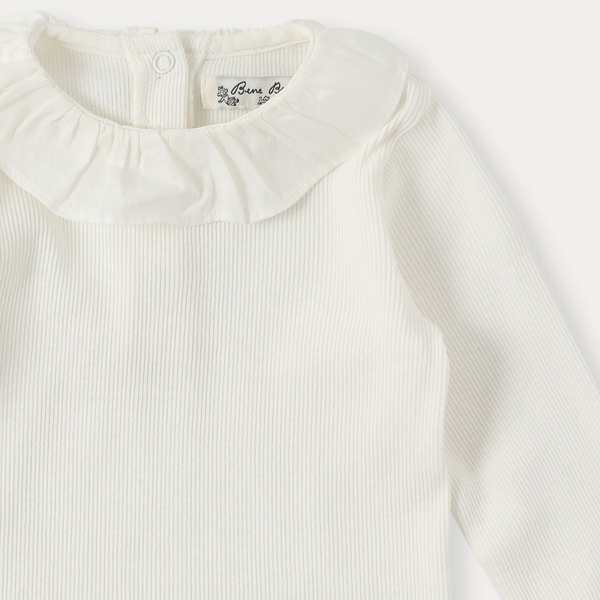 Ribbed Ruffle Twinset | Ivory