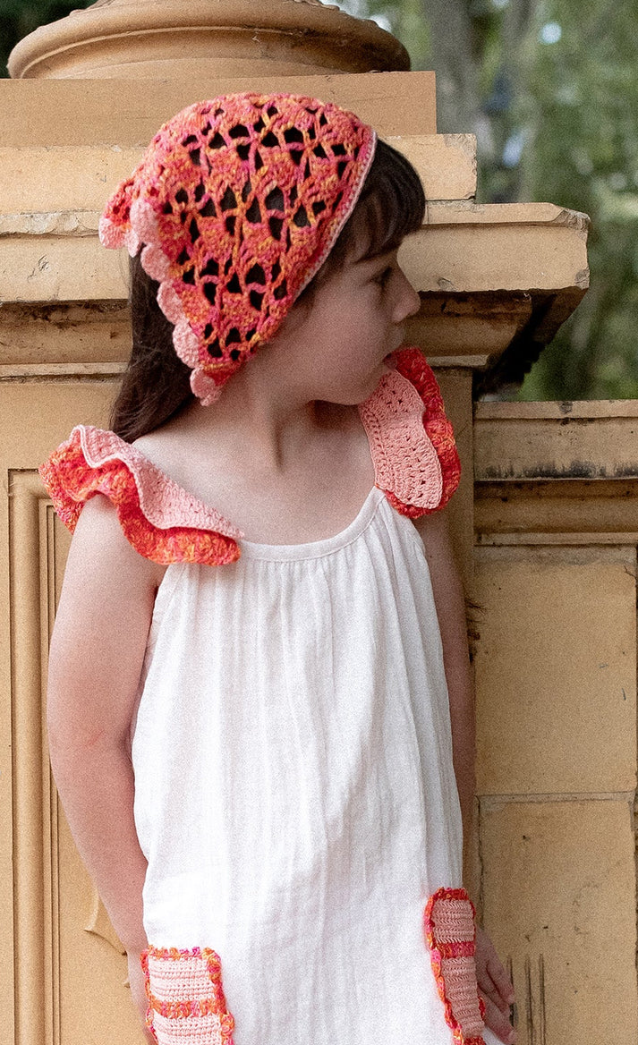 Crochet Headscarf Pixie | Sunset Combo