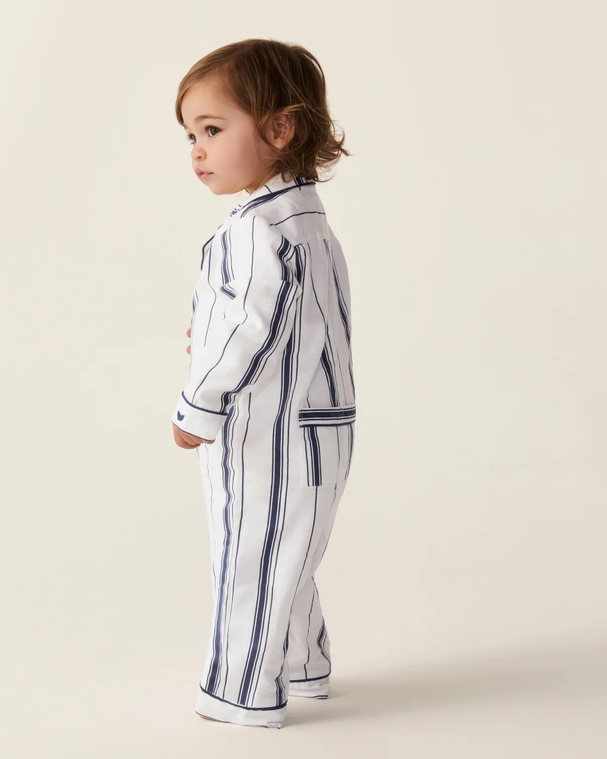 Twill Classic Romper | Navy Parlor Stripe