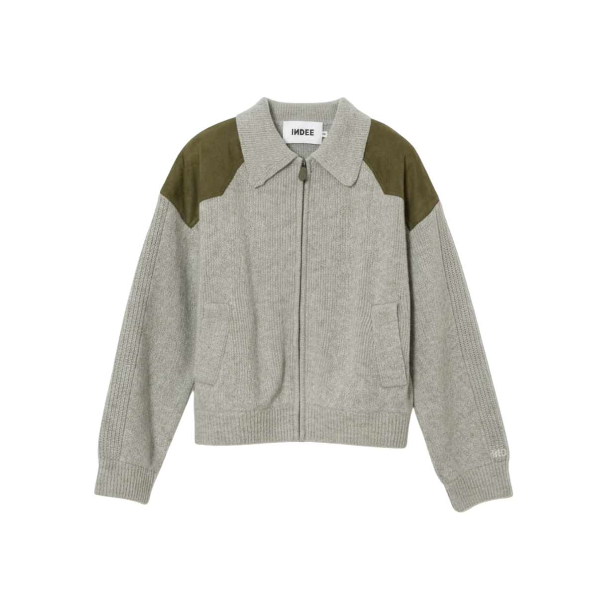Willie Polo Knit Jacket | Grey Melange
