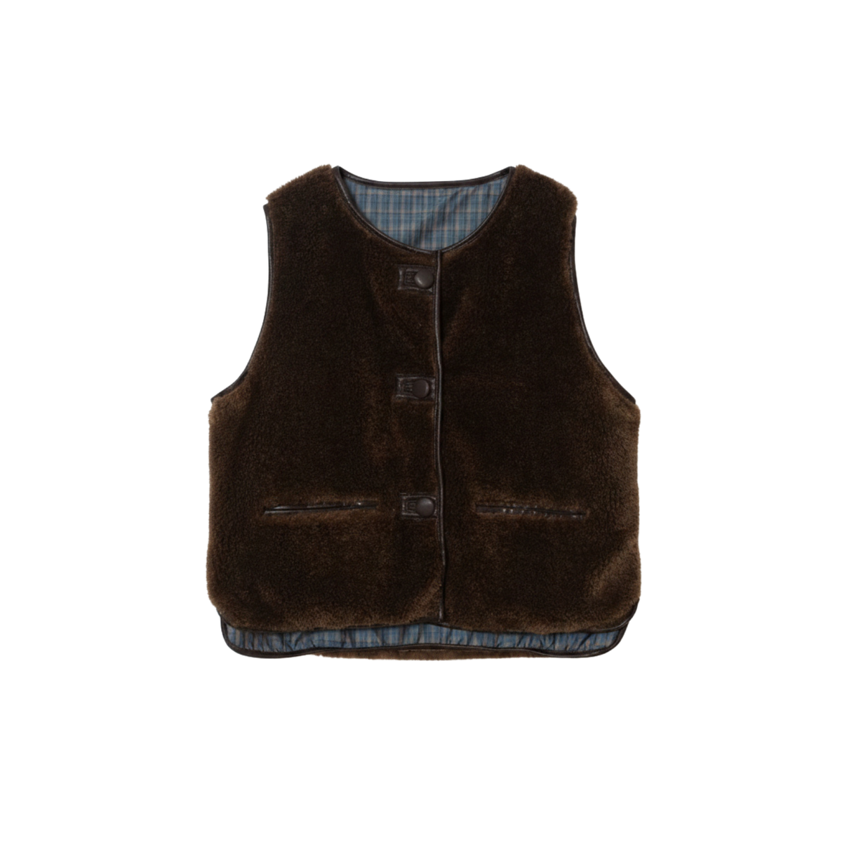 Waregem Reversible Fake Fur Gilet | Coffee