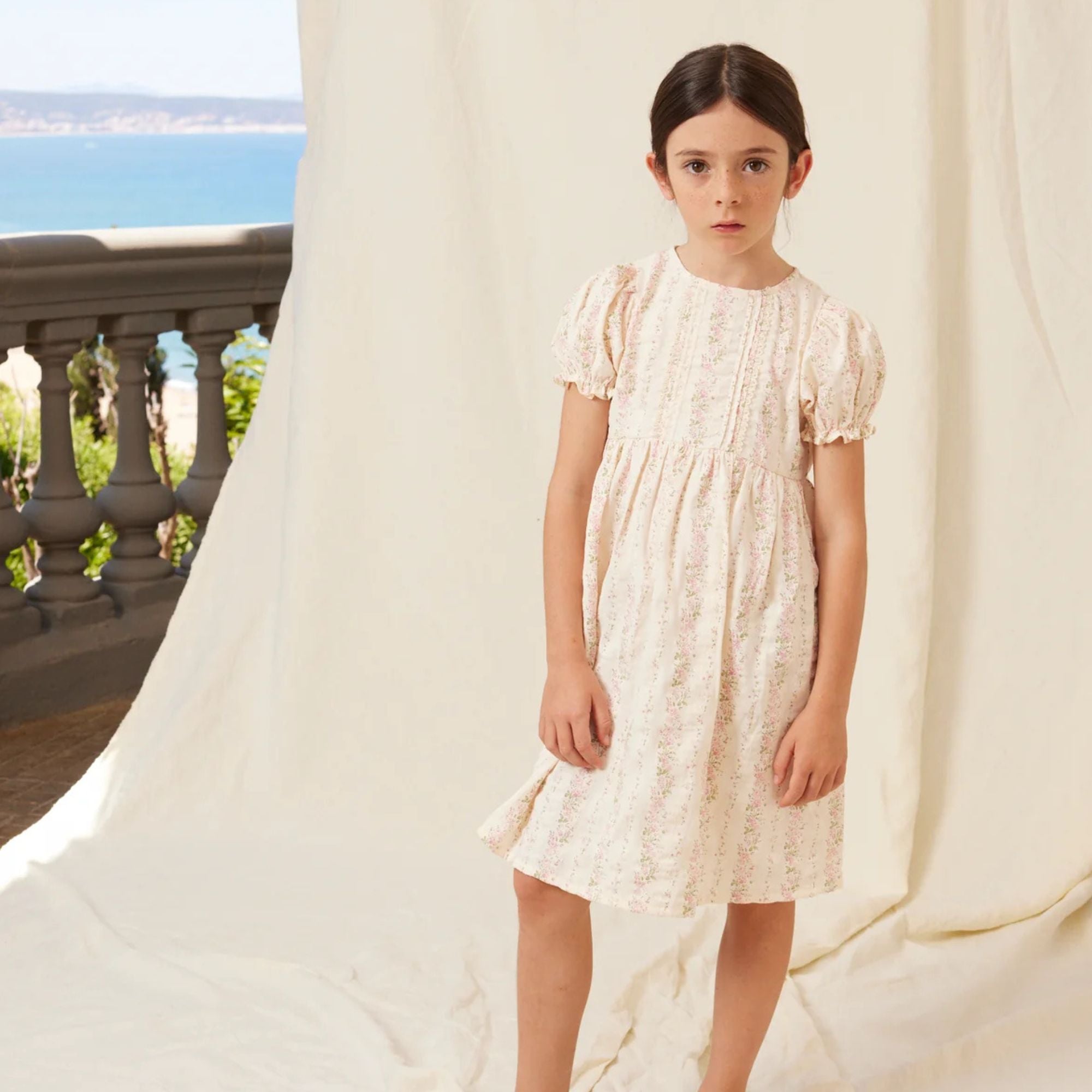 Irene Dress | Floral Stripe