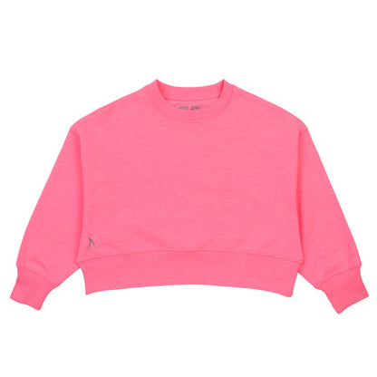 Cropped Crew Neck Jumper - Watermelon