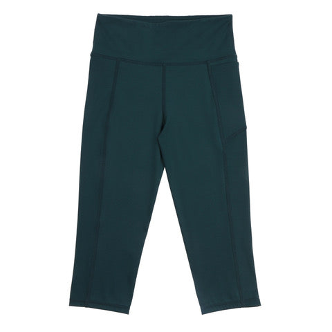 3/4 Leggings- Forest Green