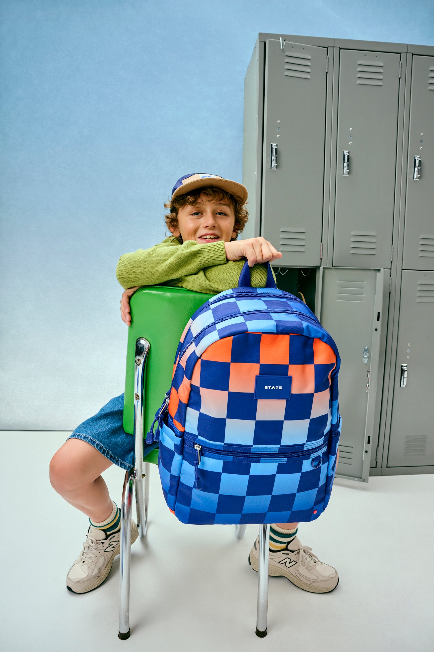 Kane Double Pocket Backpack | Gradient Checkerboard