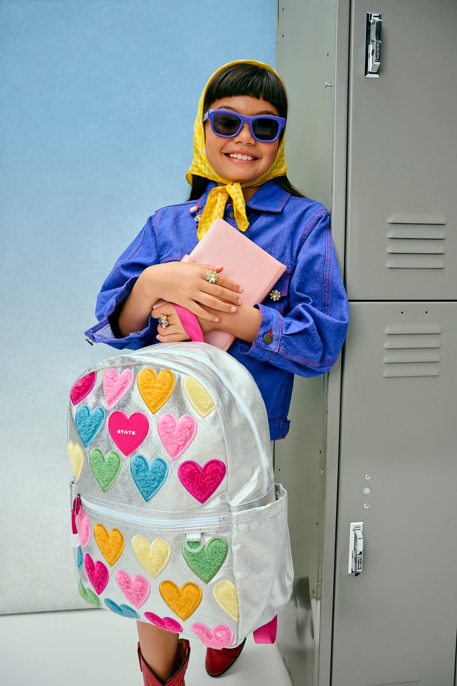 Kane Double Pocket Backpack | Happy Fuzzy Hearts