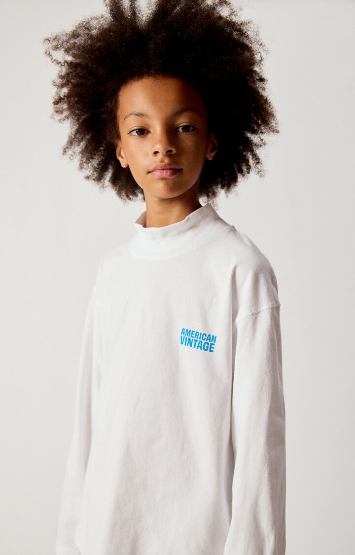 Gixy Long Sleeve Mock Neck T-shirt | White