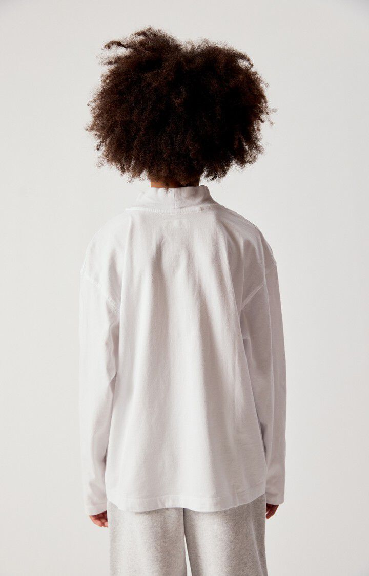 Gixy Long Sleeve Mock Neck T-shirt | White