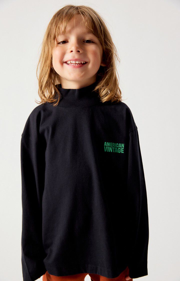 Gixy Long Sleeve Mock Neck T-shirt | Black