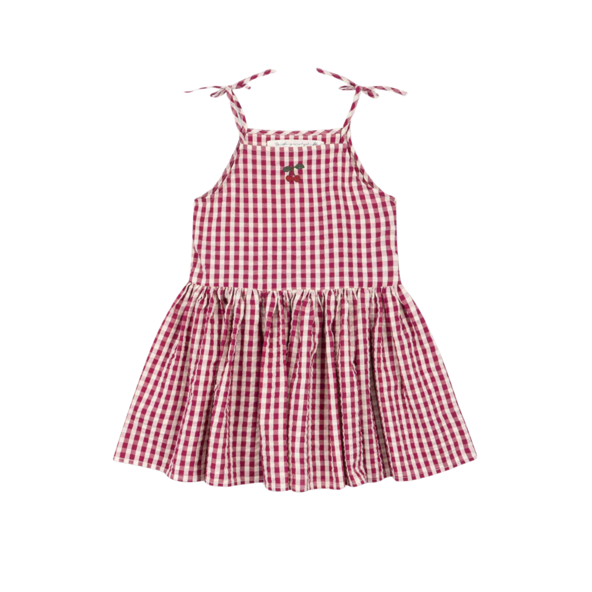 Isotta Dress | Raspberry Check