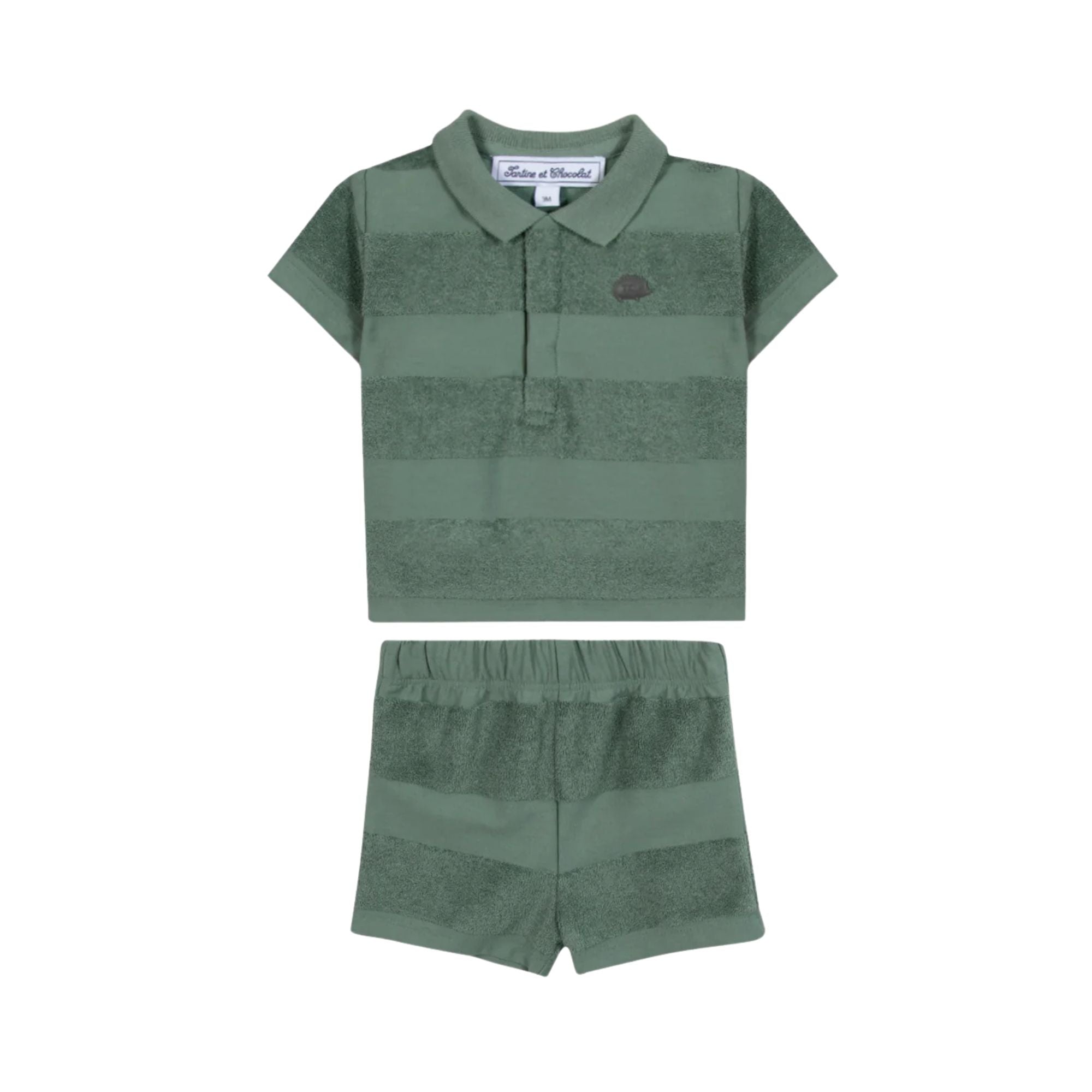 Cotton Stripes Set | Khaki