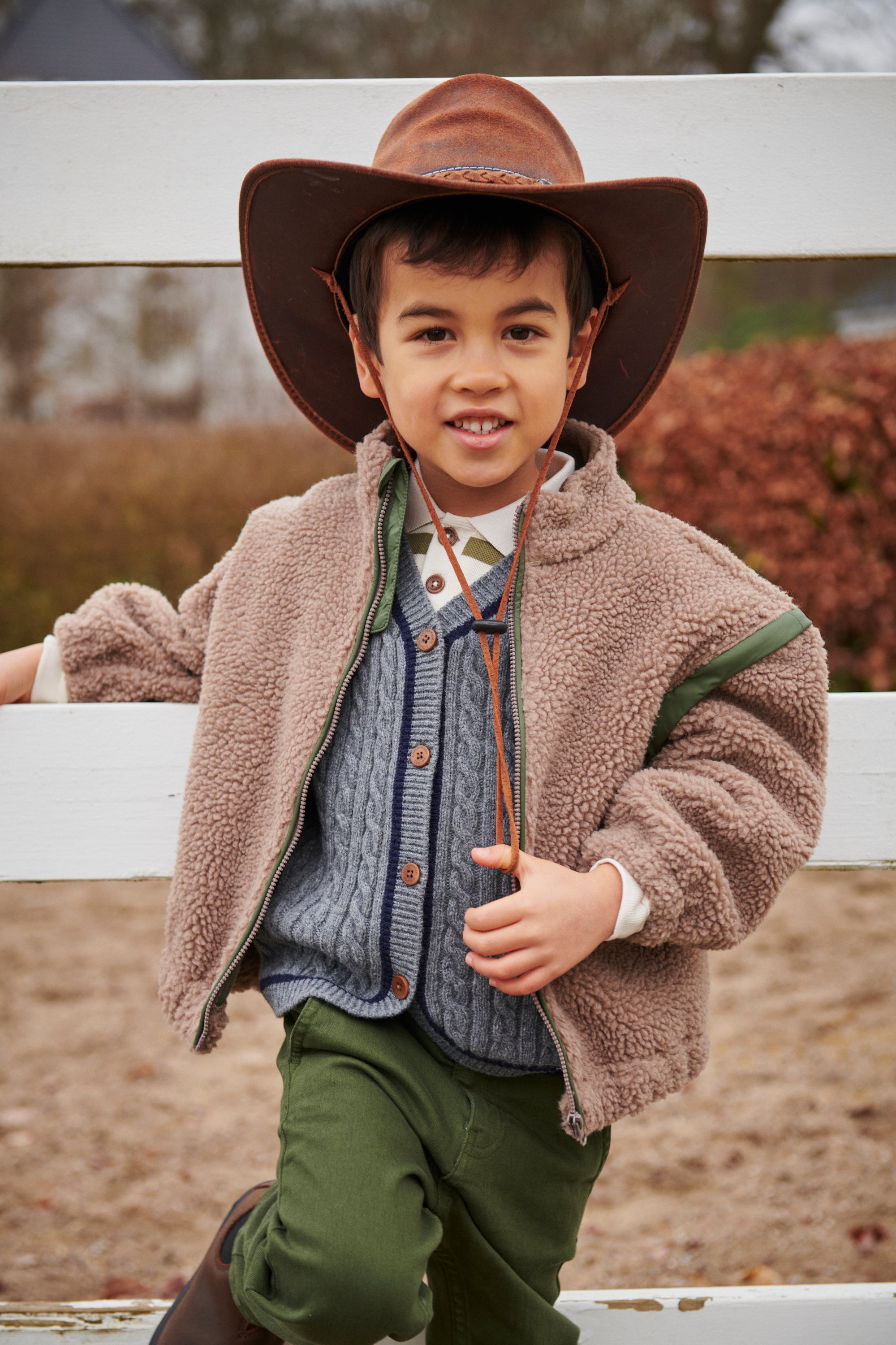 Lambswool Grandad Cardigan | Dark Grey/Navy