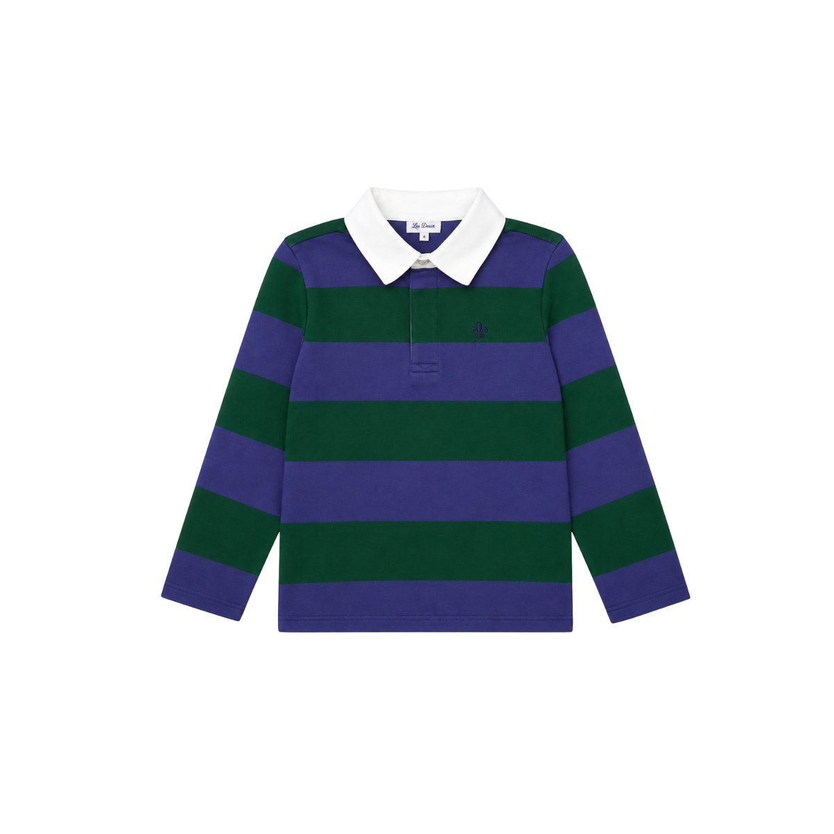 Tijo Long Sleeve Rugby T-shirt | Green Stripe
