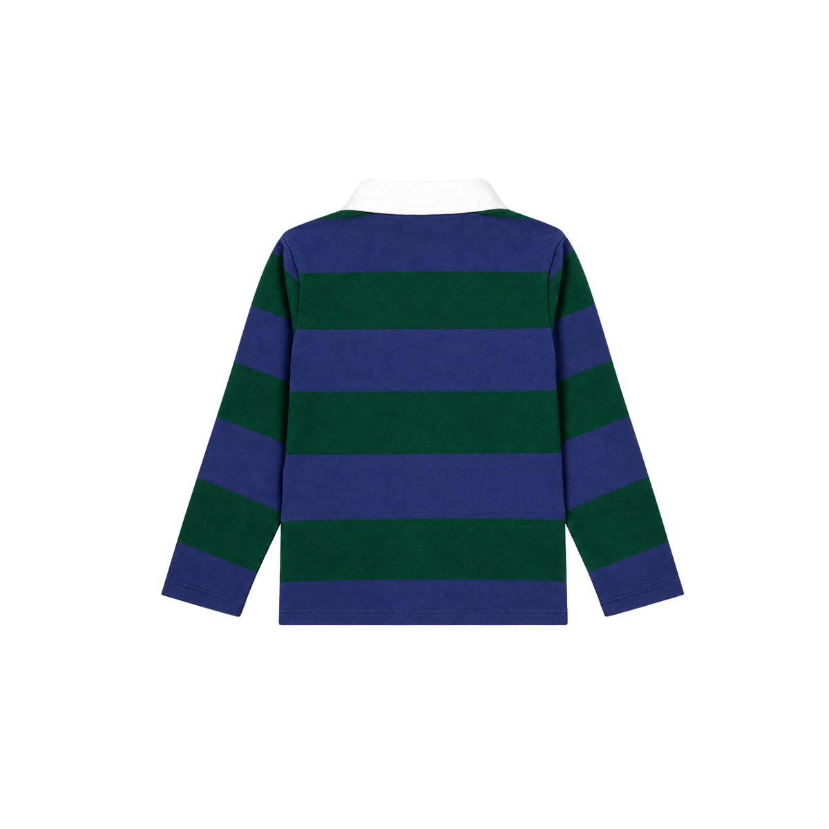 Tijo Long Sleeve Rugby T-shirt | Green Stripe