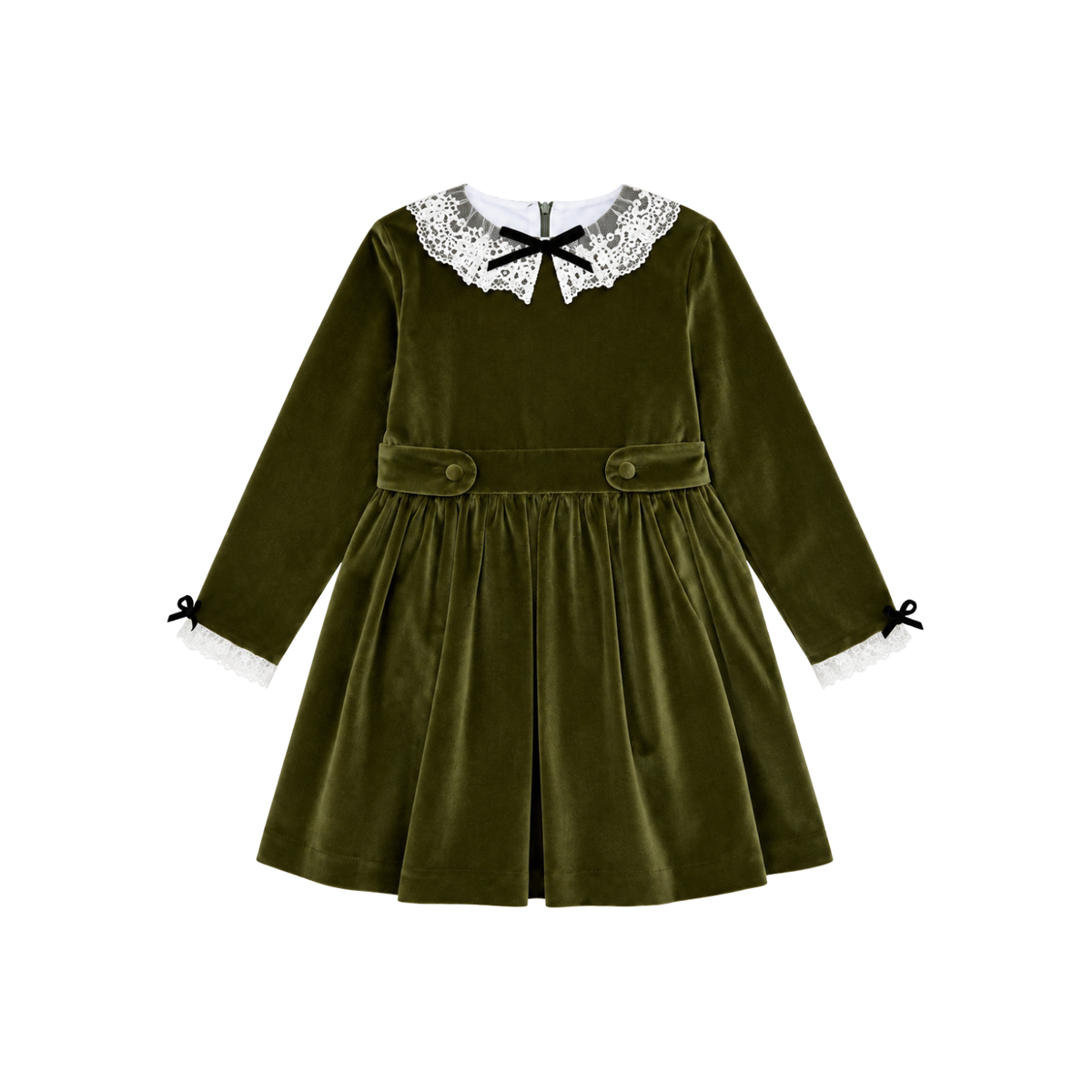 Eva Velvet Dress | Olive
