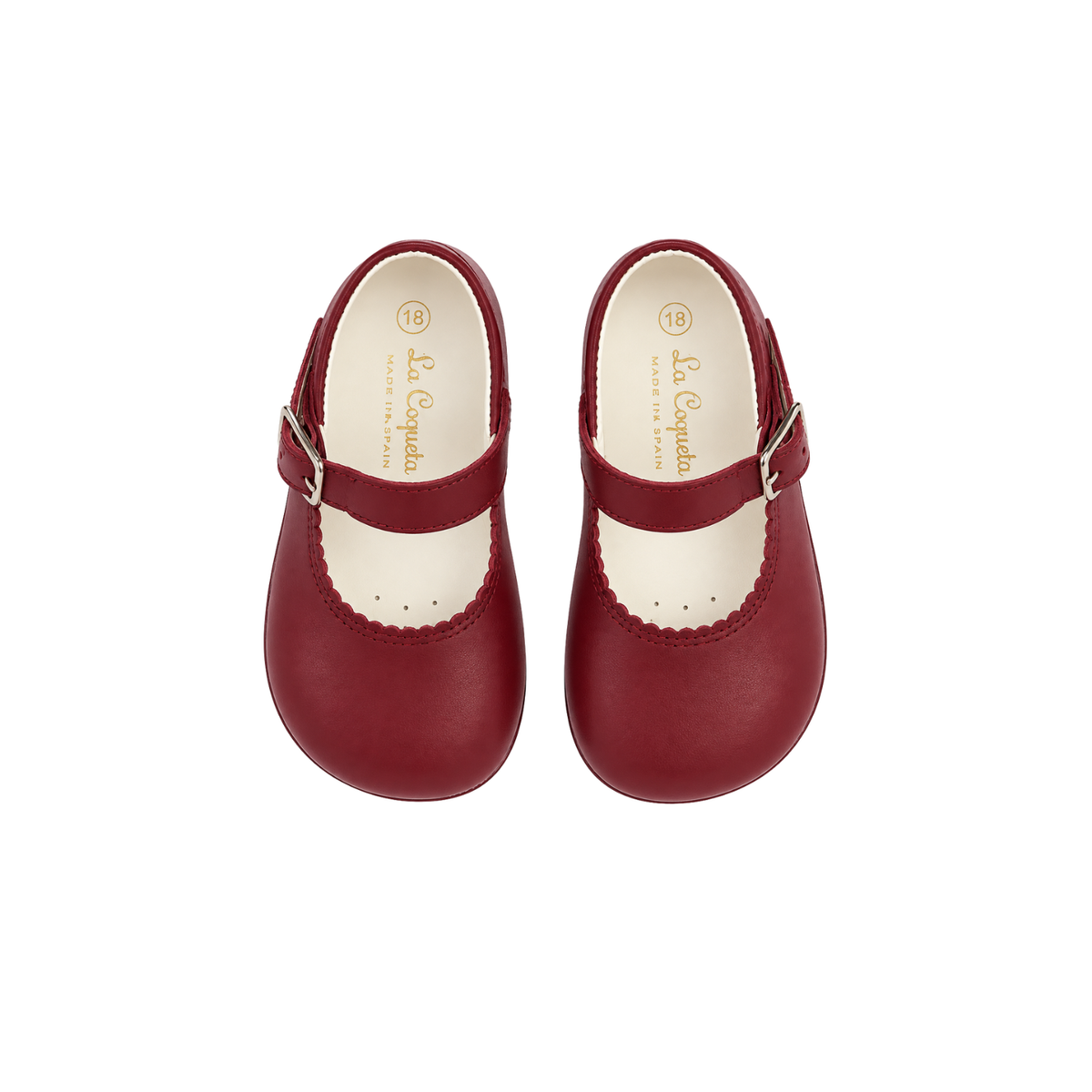 Leather Mary Jane Shoes | Burgundy