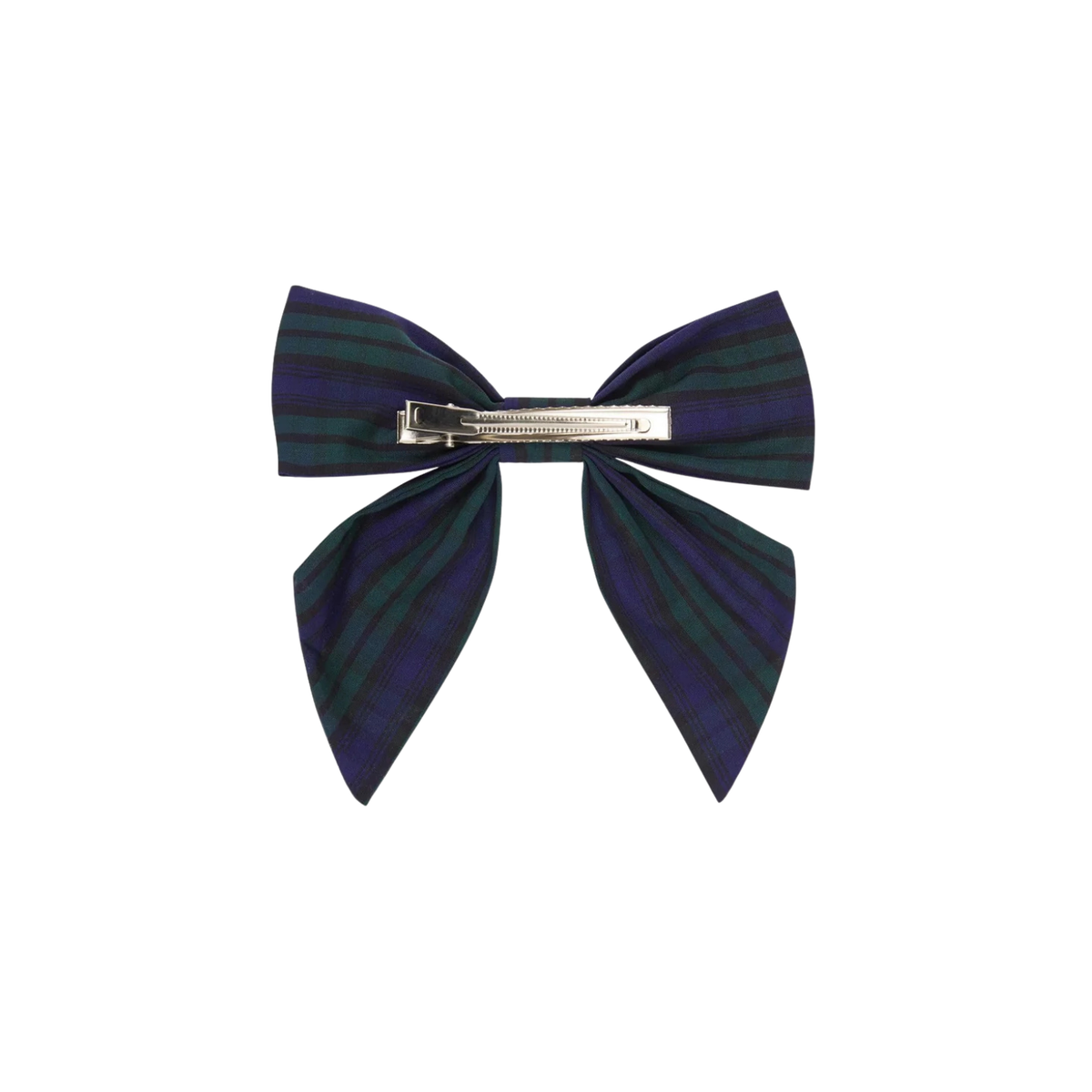 Large Bow Clip | Navy Check