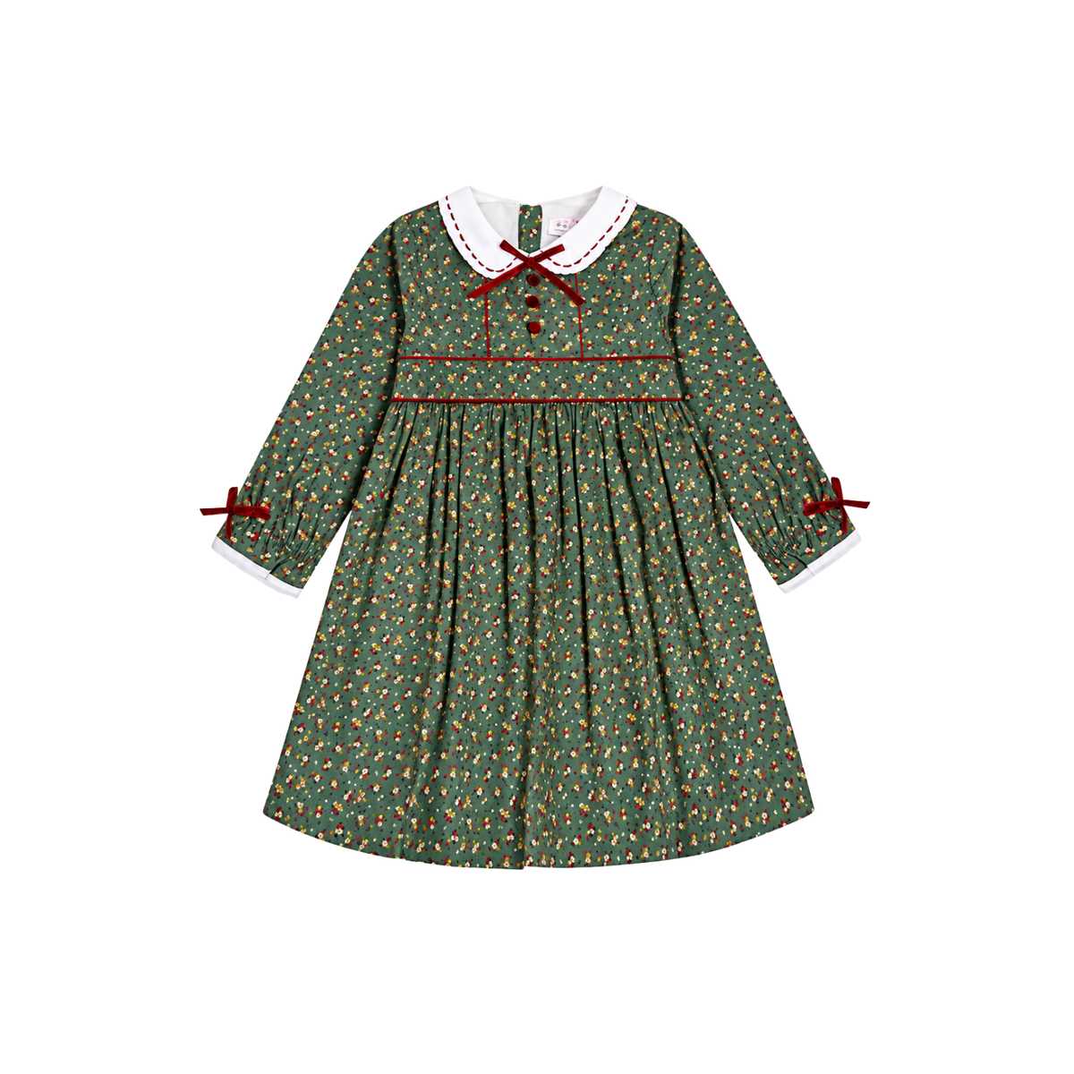 Lilly Dress | Green Floral