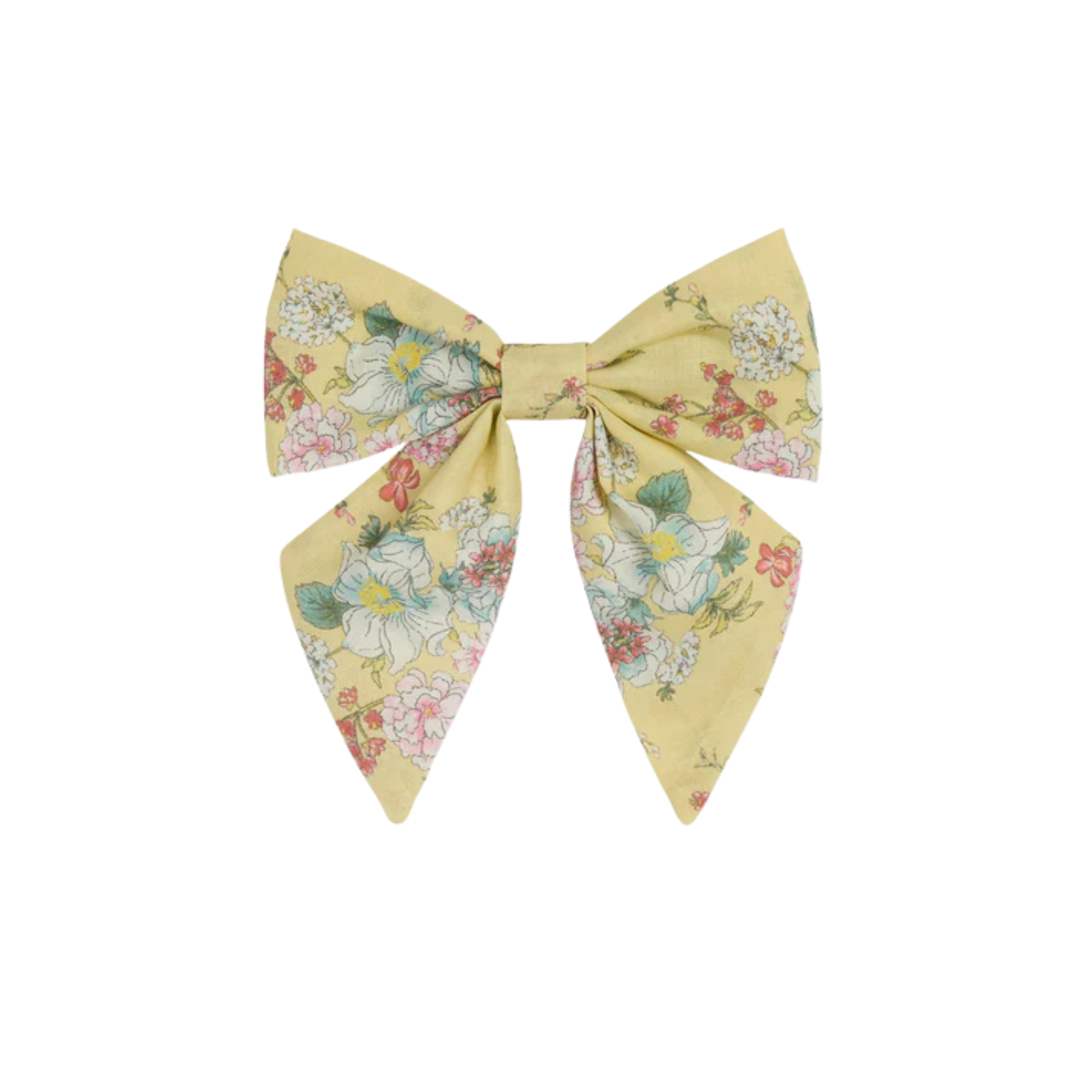 Large Bow Clip | Yellow Floral