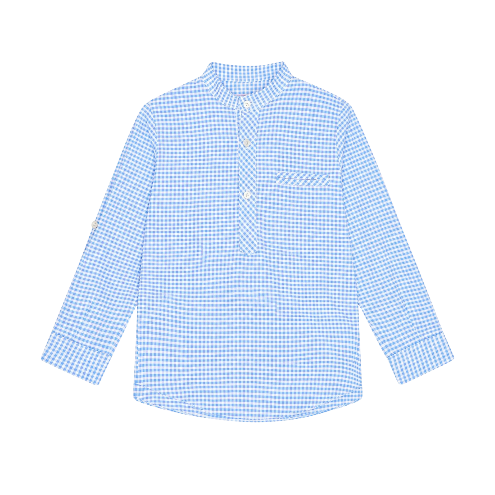Mateo Long Sleeve Shirt | Blue Gingham