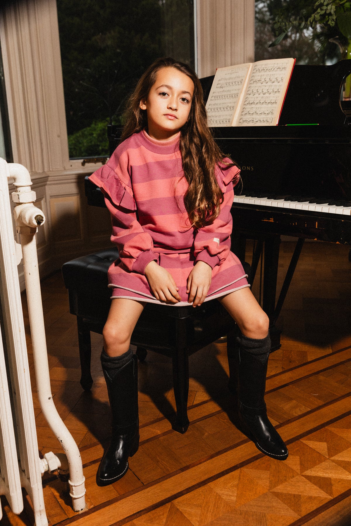 Laella Sweater & Skirt Set | Rose Salmon
