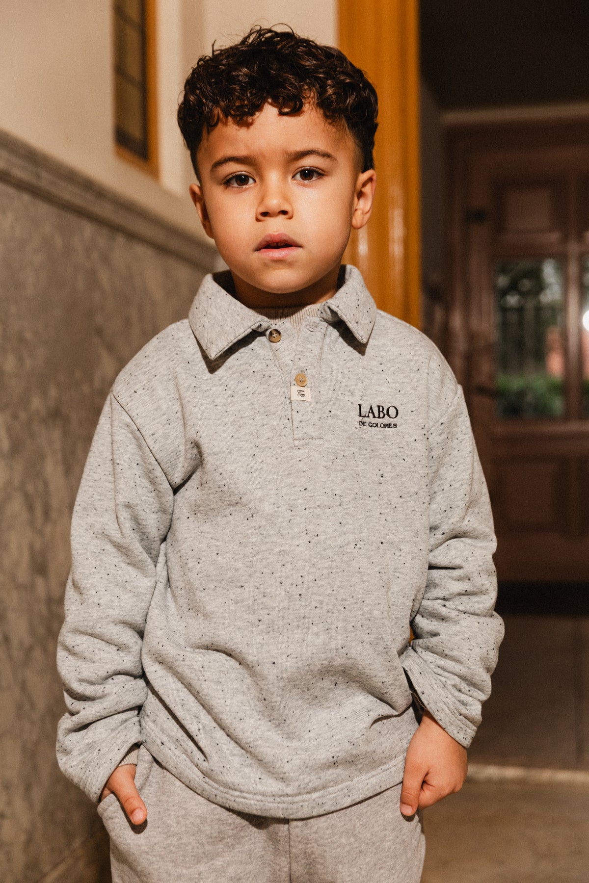 Lino Polo T-shirt | Grey Melange