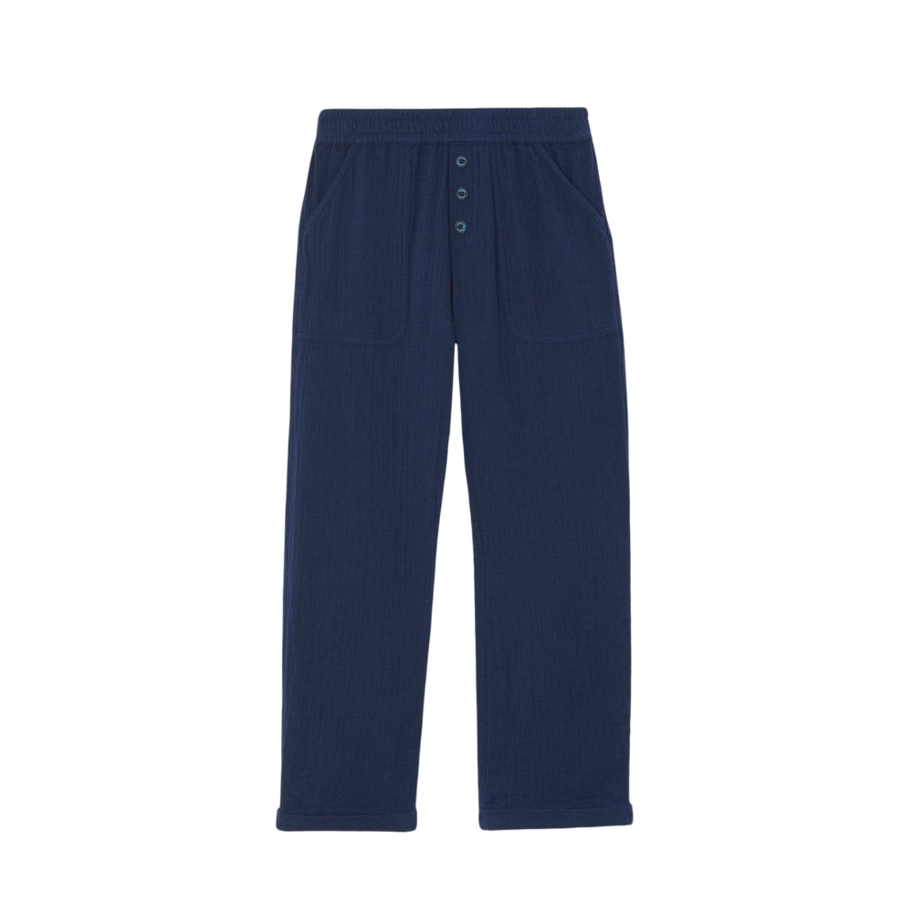 Muslin Trousers | Navy Cotton