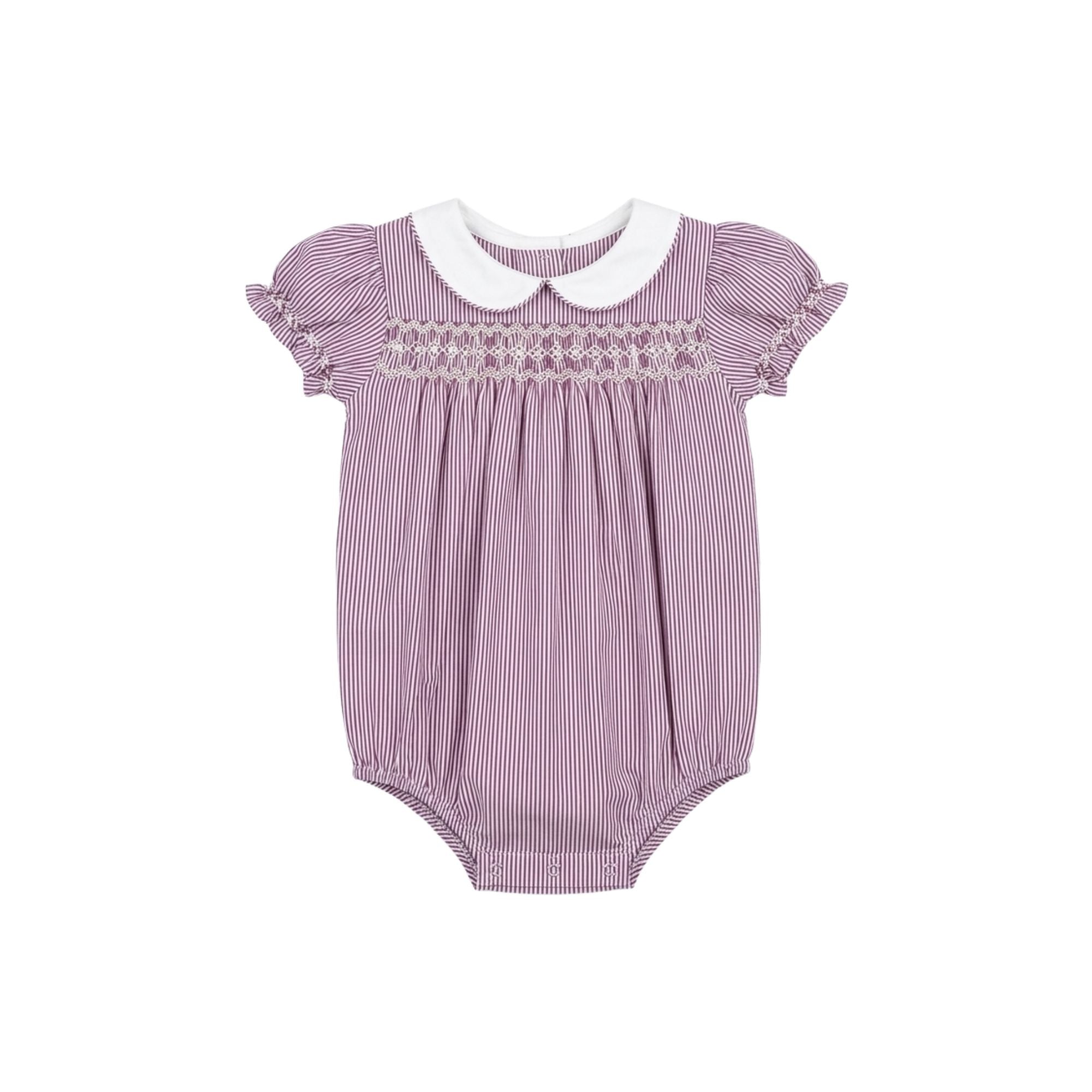 Bilbao Romper | Burgundy Stripes