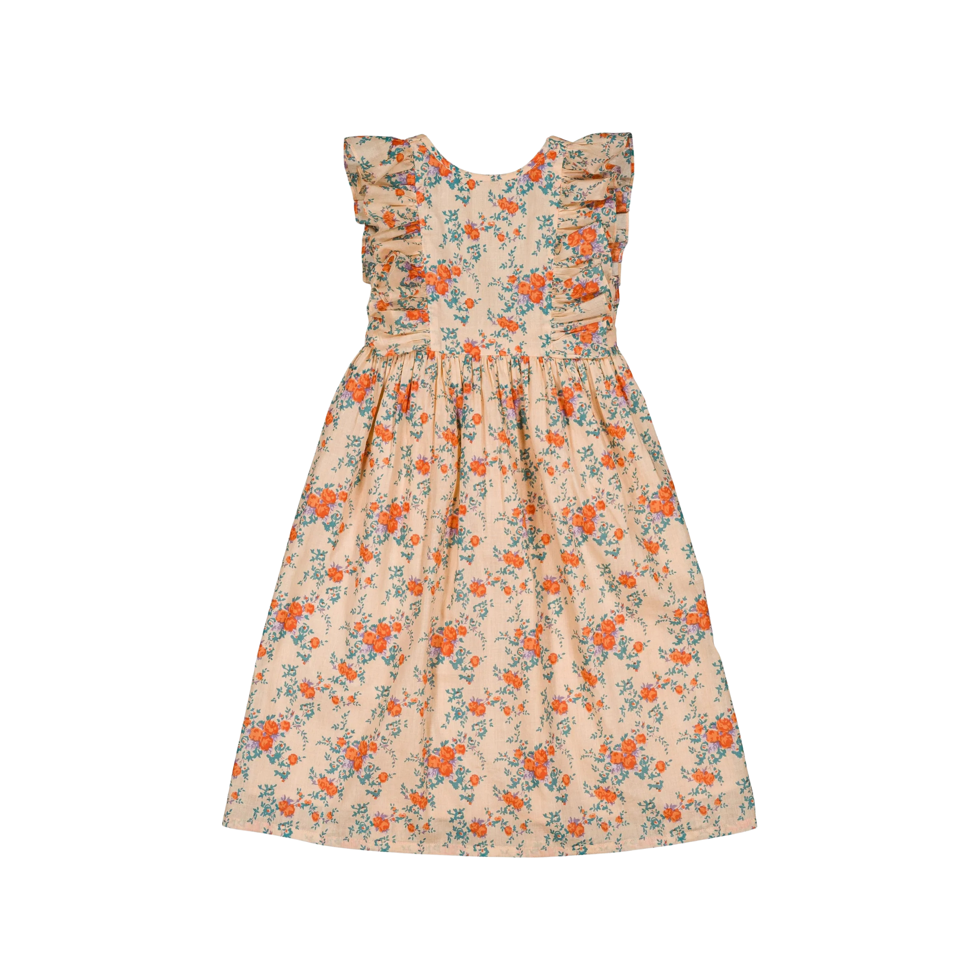 Arlette Bouquet Dress | Nude Orange