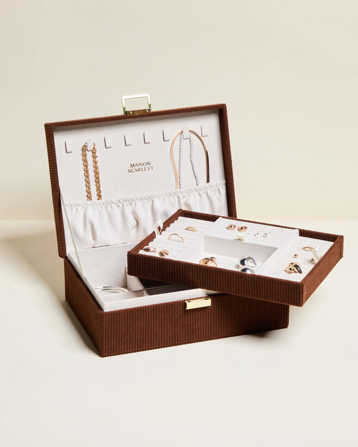 Louise Corduroy Jewellery Box